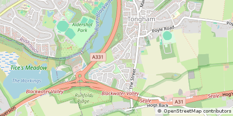 Map of Tongham, West Sussex