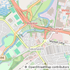 Map of Newcastle Upon Tyne, Tyne and Wear