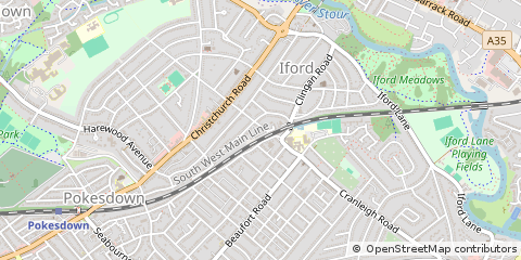 Map of Bournemouth, Dorset