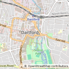 Map of Dartford, Kent