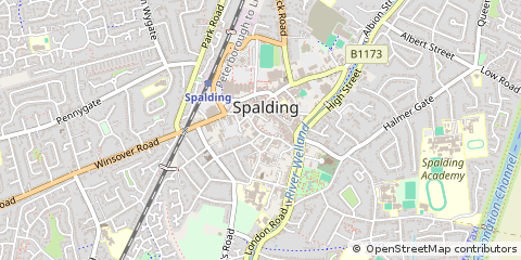 Map of Spalding, Lincolnshire