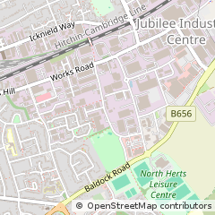 Map of Letchworth Garden City, Hertfordshire