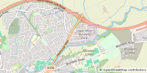 Map of Tiverton, Devon