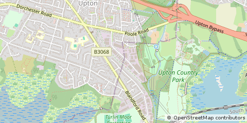 Map of Upton Poole, Dorset