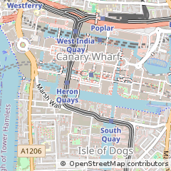 Map of Canary Wharf, London