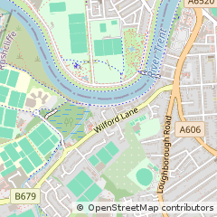 Map of West Bridgford, Nottingham