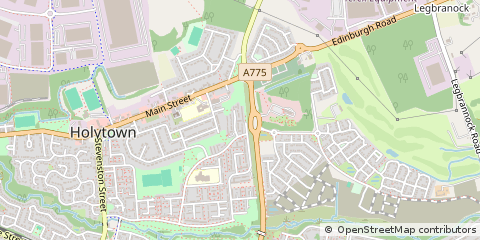 Map of Lanarkshire, Motherwell, North Lanarkshire