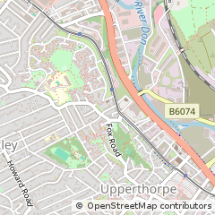 Map of Sheffield, South Yorkshire