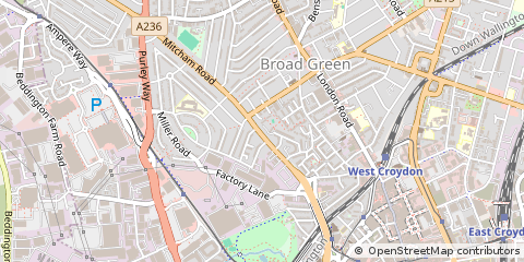 Map of Croydon