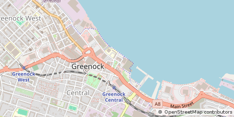 Map of Greenock, Inverclyde