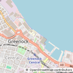 Map of Greenock, Inverclyde