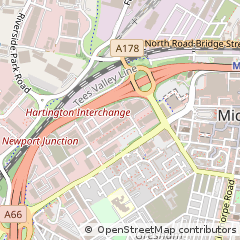 Map of Middlesbrough, Cleveland