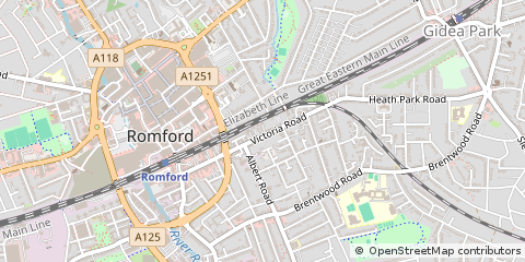 Map of Romford