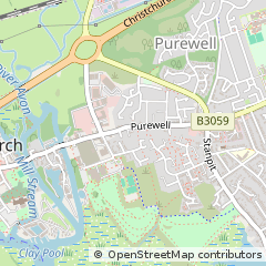 Map of Christchurch, Dorset