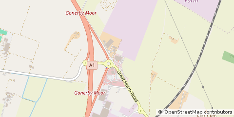 Map of Grantham, Lincs
