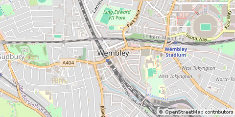 Map of Wembley, Middlesex