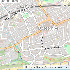 Map of Bournemouth, Dorset