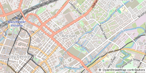 Map of Manchester, Lancashire