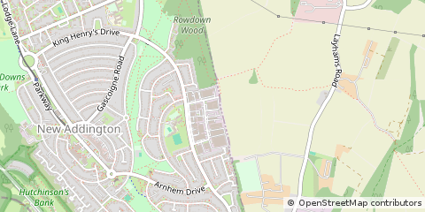 Map of Croydon, Surrey
