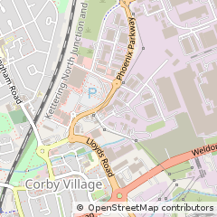 Map of Corby, Northamptonshire