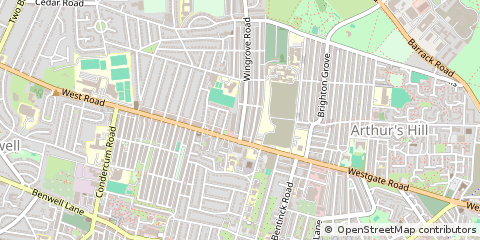 Map of Newcastle Upon Tyne, Tyne and Wear