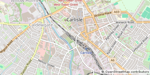Map of Carlisle, Cumbria