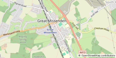 Map of Great Missenden, Buckinghamshire