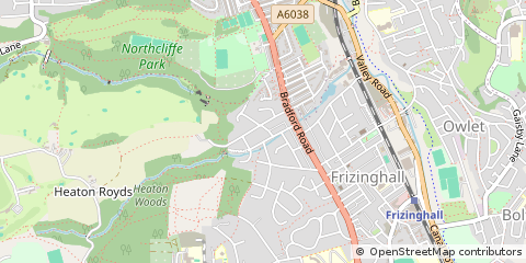 Map of Shipley, West Yorkshire