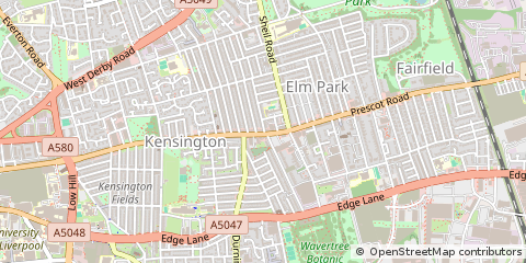 Map of Liverpool, Merseyside
