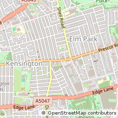 Map of Liverpool, Merseyside