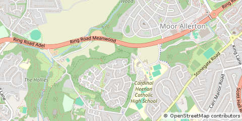 Map of Leeds, West Yorkshire