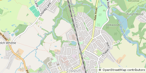 Map of Coppull, Lancashire