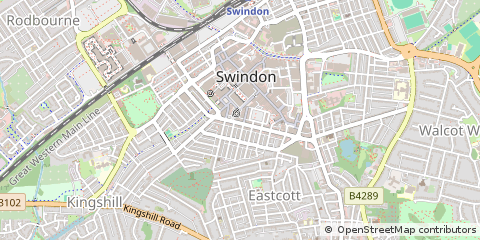 Map of Swindon, Wiltshire