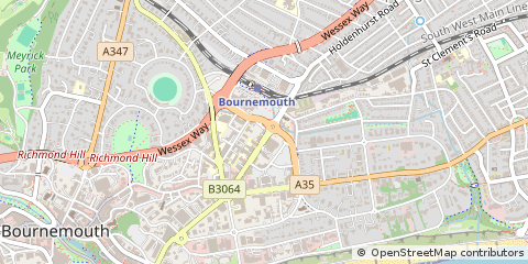 Map of Bournemouth, Dorset