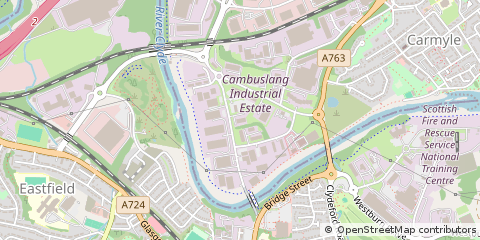 Map of Glasgow, Lanarkshire