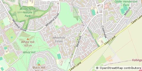Map of Gateshead