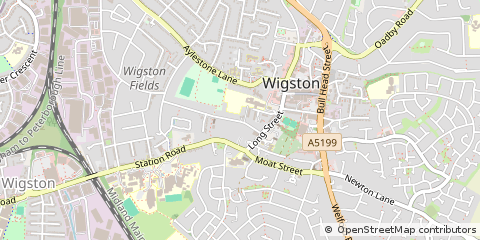 Map of Leicester, Leicestershire