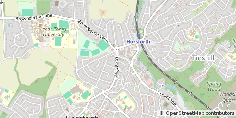 Map of Leeds, West Yorkshire