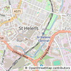 Map of ST Helens, Merseyside