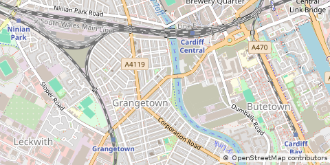 Map of Cardiff