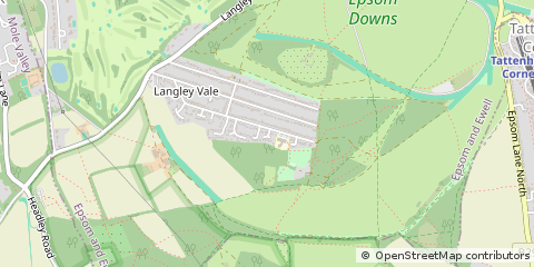 Map of Epsom, Surrey