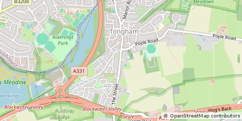 Map of Tongham Farnham, Surrey