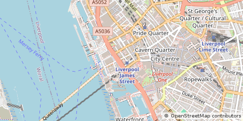 Map of Liverpool, Merseyside
