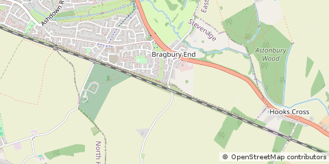 Map of Stevenage, Hertfordshire