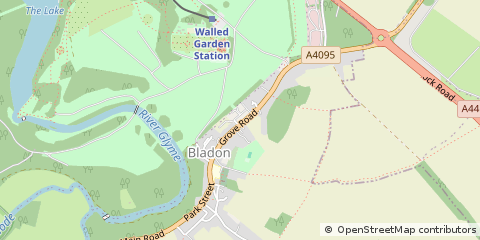 Map of Woodstock, Oxfordshire