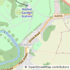 Map of Woodstock, Oxfordshire