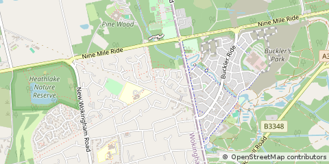 Map of Crowthorne, Berkshire