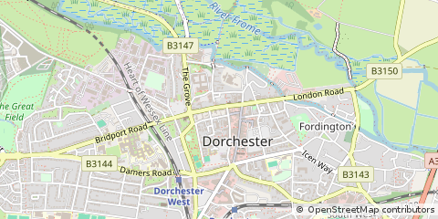 Map of Dorchester, Dorset