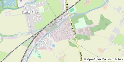 Map of Bromsgrove, Worcestershire