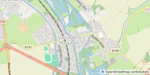 Map of Ware, Hertfordshire